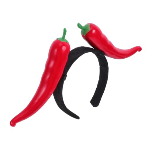 HEALEEP Chili Pepper Stirnband Simulation Chili Hair Hoop Dekorative Gemüse Haarband Food Head Bopper Für Spa Gesicht Wäsche Erwachsene Party Bevorzugt Chili Hair Hoop von HEALEEP
