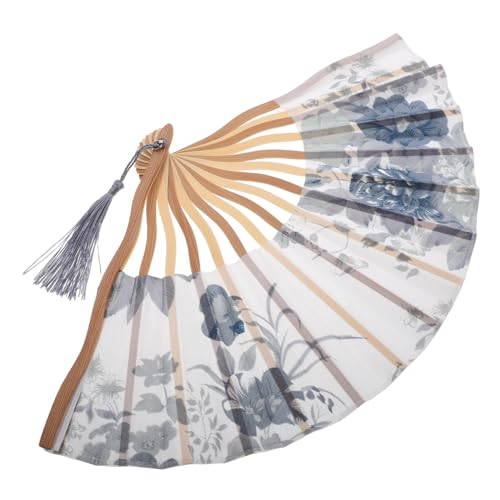 HEALEEP Faltbarer Chinesischer Fächer für Frauen Leichter Seidenfächer mit Traditionellem Design für Tanzaufführungen Robustes Holzgerüst für Besondere Anlässe von HEALEEP