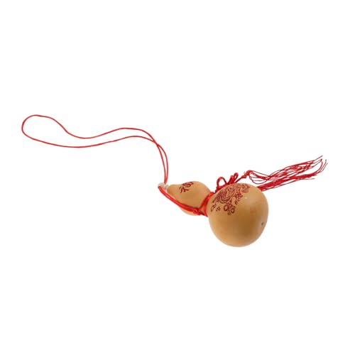 HEALEEP Feng Shui Kalebassen Ornament mit Quaste Traditionelle Chinesische Holzschnitzerei Glücksbringer für Reichtum und Wohlstand Dekoration für Zuhause und Büro von HEALEEP