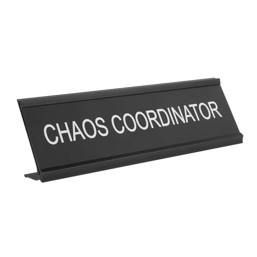 HEALEEP Förmiges Aluminium Schreibtischschild für Mediatoren Büro Namensschild Stabiler Etikettenhalter für Heimbüros Stilvolle Schreibtischdekoration Langlebig von HEALEEP