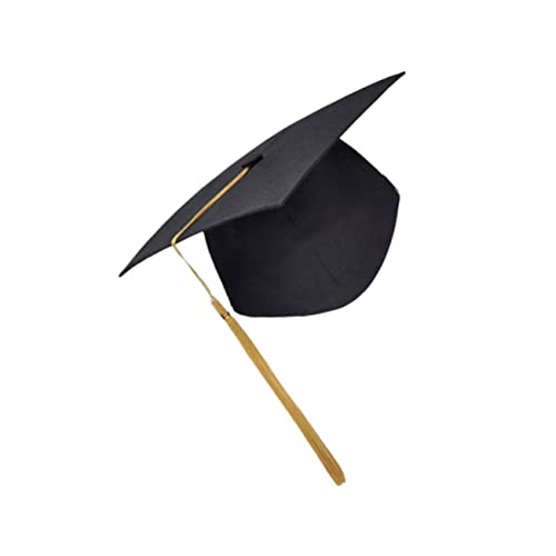 HEALEEP Graduierung Doktorhut mit Gelber Quaste Papierabschlusskappe für Studenten Leichte und Langlebige Partydekoration für Bachelor Master und Promotionsfeier von HEALEEP