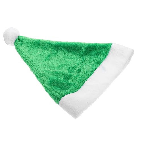 HEALEEP Grüne Weihnachtsmütze aus Weichem Plüsch für Erwachsene Leichte Nikolausmütze als Festliches Party Accessoire und Weihnachtskostüm Unisex Bequem und Warm für Weihnachten und von HEALEEP