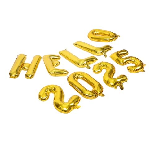 HEALEEP Hello Folienballon Set Gold Partydeko Aluminiumfolie Zahlen und Buchstabenballons für Silvester Neujahrsfeier Festliche Event Dekoration Strapazierfähige Sichere Luftballons HEALEEP Hello Folienballon Set Gold Partydeko Aluminiumfolie Zahlen und Buchstabenballons für Silvester Neujahrsfeier Festliche Event Dekoration Strapazierfähige Sichere Luftballons von HEALEEP