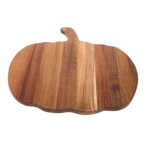 HEALEEP Holz Schneidebrett Kürbisform Stabiles Dickes Küchenbrett Multifunktional für Gemüse Fleisch Obst Langlebiges Holz Sicher für Lebensmittel für Schnelle Zubereitung Zuhause von HEALEEP