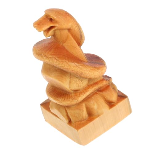 HEALEEP Holzschlangen Figur Dekorative Schlangen Skulptur für Zuhause Chinesisches Neujahr Party Deko Lernspielzeug von HEALEEP