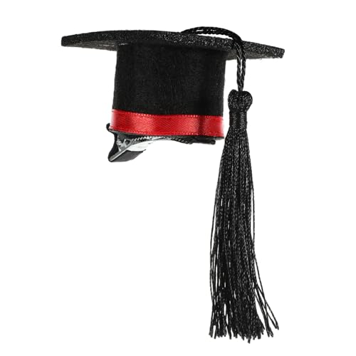 HEALEEP Mini Doktorhut Haarnadel Abschluss Haarclip mit Quaste Stabile Rutschfeste Abschlussfeier Haarspange für Party Alltag und Fotos Rotes Band Langlebiger Kopfschmuck HEALEEP Mini Doktorhut Haarnadel Abschluss Haarclip mit Quaste Stabile Rutschfeste Abschlussfeier Haarspange für Party Alltag und Fotos Rotes Band Langlebiger Kopfschmuck von HEALEEP