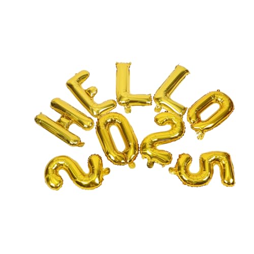 HEALEEP Neujahrsballons Dekorative Folienballons für Partys Jubiläen und Feiern für Tischdekoration und Wandgestaltung HEALEEP Neujahrsballons Dekorative Folienballons für Partys Jubiläen und Feiern für Tischdekoration und Wandgestaltung von HEALEEP
