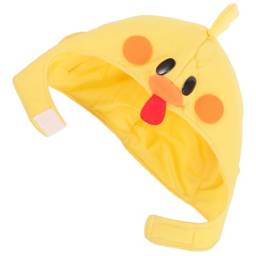 HEALEEP Niedlicher Plüsch Küken Hut Cartoon Tiermaskenhut für Fotorequisite Cosplay Party Zubehör und Bequem für Geburtstagsfeiern und Besondere Anlässe von HEALEEP