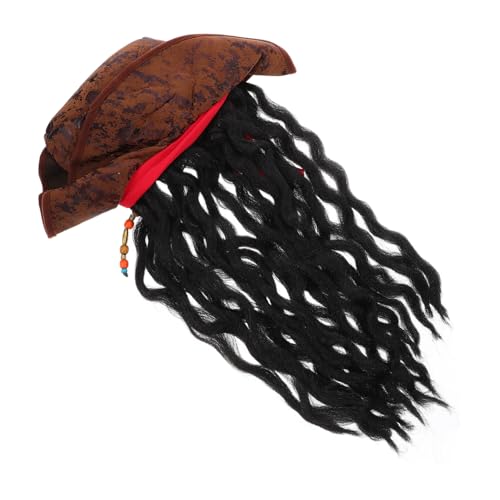 HEALEEP Piratenhut mit Dreadlocks für Halloween und Karneval Cosplay Kostümzubehör für Partys und Mottopartys für Viele Anlässe von HEALEEP
