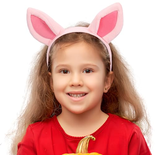 HEALEEP Plüsch-tierohren-stirnband: Halloween, Weihnachten, Tier-cosplay-hörner, Kopfbedeckung für Cosplay-schweinekostüm, Festival, Karneval, Mottoparty-zubehör von HEALEEP