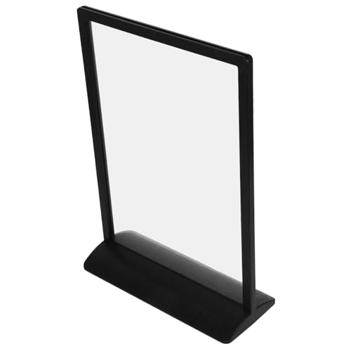 HEALEEP Tischnummernhalter für Hochzeiten Restaurant Ausstellungsstand Zeichenhalter Name Inhaber klarer Ständer für die Anzeige Displayständer aus Acryl Plastik Black von HEALEEP