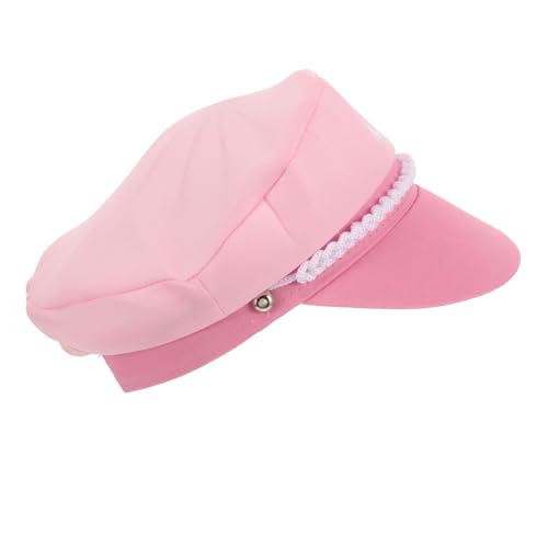 HEALEEP Verstellbare Rosa Matrosen Kapitänsmütze für Damen Modische Yacht Party Cosplay Mütze Komfortable Segler Kopfbedeckung Vielseitiges Kostümzubehör für Urlaub und Karneval von HEALEEP