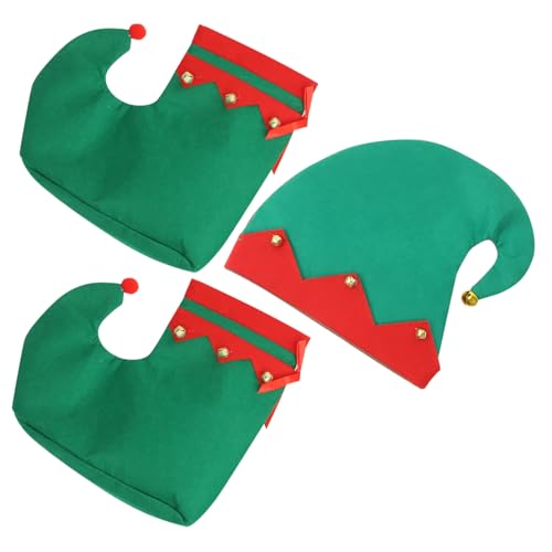 HEALEEP Weihnachtskostüm Set mit Mütze und Schuhen Leichte Elfen-accessoires für Party Fotorequisiten und Festliche Anlässe Farbenfrohes Outfit für Weihnachten und Geburtstage HEALEEP Weihnachtskostüm Set mit Mütze und Schuhen Leichte Elfen-accessoires für Party Fotorequisiten und Festliche Anlässe Farbenfrohes Outfit für Weihnachten und Geburtstage von HEALEEP