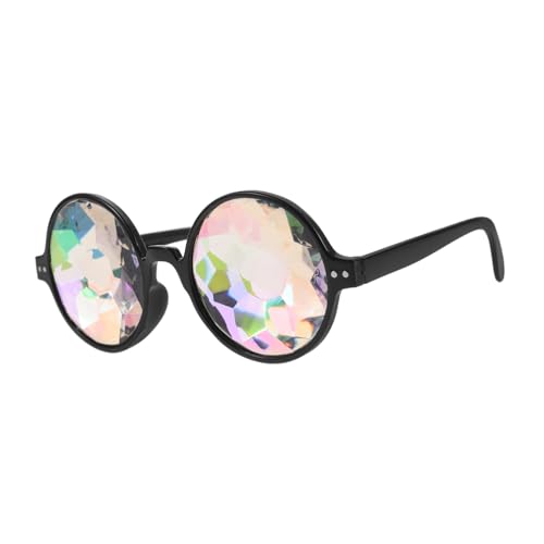 HEALEEP Widerstandsfähige Partybrille aus Glas und PC Tragbare Rave Brille mit Einzigartigem Muster Design Robust und Hautfreundlich für Festivals Karneval und Weihnachtsfeiern von HEALEEP