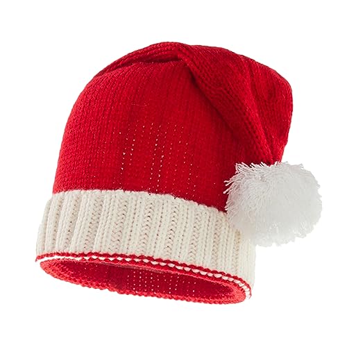 HEALEEP Winterliche Weihnachtsmütze für Junge Mädchen Rote Strickmütze mit Pompon Warme Santa Mütze für Einstellbare Einheitsgröße Festliche Nikolausmütze für Weihnachtsfeiern und Kalte HEALEEP Winterliche Weihnachtsmütze für Junge Mädchen Rote Strickmütze mit Pompon Warme Santa Mütze für Einstellbare Einheitsgröße Festliche Nikolausmütze für Weihnachtsfeiern und Kalte von HEALEEP