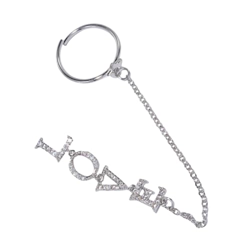 HEALEEP Zircon Love Nagelkette Silber Echte Goldbeschichtung Luxuriöse Nail Art Kette mit Charms Glänzende Maniküre Dekoration für Natürliche und Künstliche Fingernägel Eleganter HEALEEP Zircon Love Nagelkette Silber Echte Goldbeschichtung Luxuriöse Nail Art Kette mit Charms Glänzende Maniküre Dekoration für Natürliche und Künstliche Fingernägel Eleganter von HEALEEP