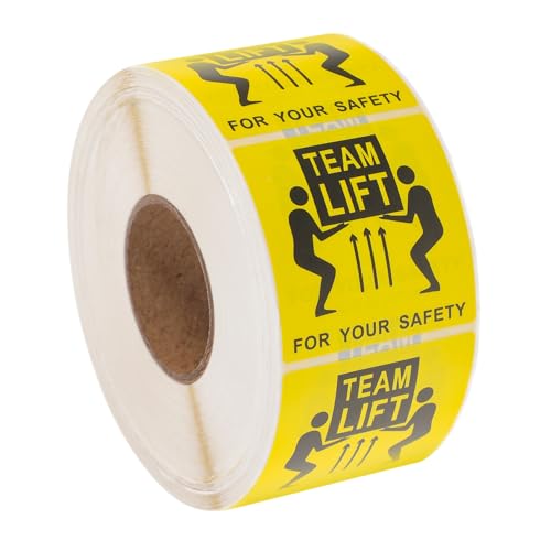 HEALLILY 1 Rolle schwere Aufkleber für Umzugskartons ziehen um Team-Lift-Label selbstklebende etiketten paketaufkleber UPS schwere Aufkleber für den Versand Vorsicht schweres Etikett von HEALLILY