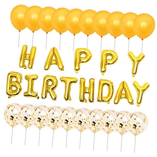 HEALLILY 1 Satz Dekorationen für Kindergeburtstagsfeiern Luftballonbogen Kit Festliche mit Happy Birthday Folienballons Gold für Geburtstagsfeiern und Hochzeiten HEALLILY 1 Satz Dekorationen für Kindergeburtstagsfeiern Luftballonbogen Kit Festliche mit Happy Birthday Folienballons Gold für Geburtstagsfeiern und Hochzeiten von HEALLILY