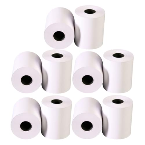 HEALLILY 10 Rollen Kassendruckpapier Thermodrucker Kreditkartendruckpapier Thermodruckpapier Druck Thermopapier Kreditkartenbelegpapier Thermobelegdrucker Weiß von HEALLILY