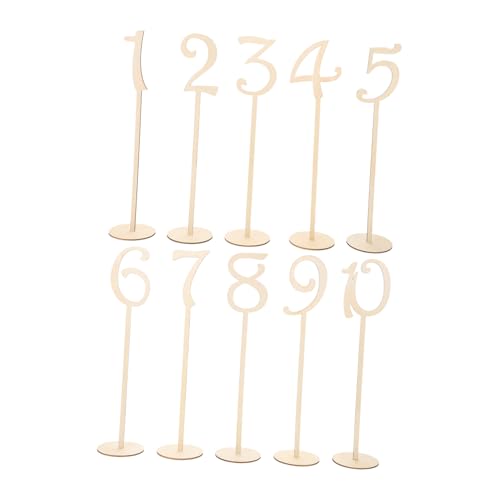 HEALLILY 10 Stück Holz Tischnummern mit Halter für Hochzeits und Wohnraumdekoration Holzfarbe Natürliche Holzmaterialien Einfache Tischmarkierung HEALLILY 10 Stück Holz Tischnummern mit Halter für Hochzeits und Wohnraumdekoration Holzfarbe Natürliche Holzmaterialien Einfache Tischmarkierung von HEALLILY