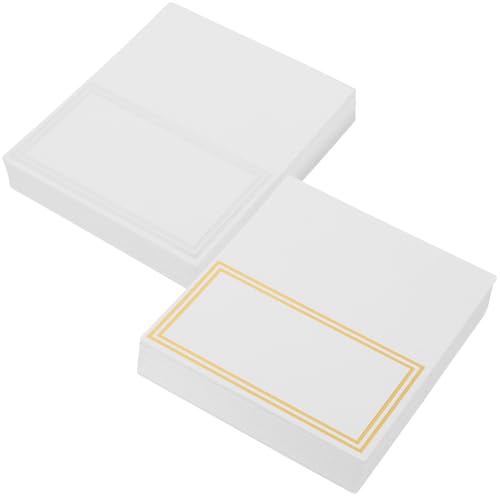 HEALLILY 100 Stück Hochwertige Tischkarten für Hochzeiten Platzkarten mit Goldenem und Silbernem Design für Feiern Geburtstagsfeste und von HEALLILY