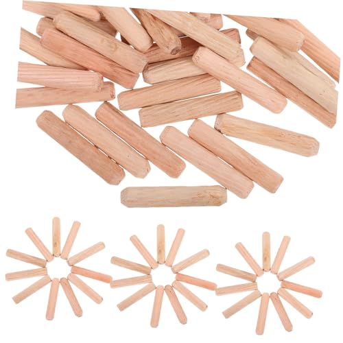 HEALLILY 1Tasche Holzdübel Fluted Wooden Dowel Für Möbelverbindungen Stabil Langlebig Für Holzarbeiten DIY Projekte Sorgfältig Verarbeitet Ohne Grat von HEALLILY