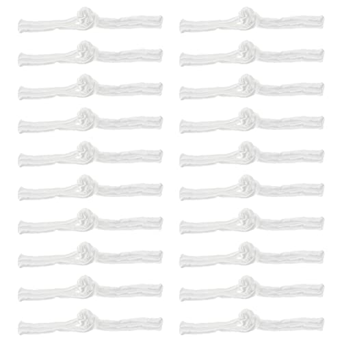 HEALLILY 20 Paar chinesische Verschlussknöpfe handgefertigt Nähen Verschlüsse Cheongsam Knoten Frosch Knöpfe Verschluss (weiß) von HEALLILY