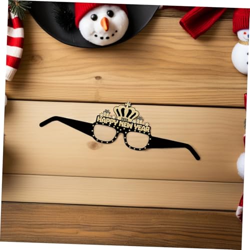 HEALLILY 24 Stück Schwarz-Gold-Papierbrillen für Event-Partys, leichte Foto-Requisiten, Brillen, passend für Erwachsene und Jugendliche, festliches Feier-Zubehör von HEALLILY