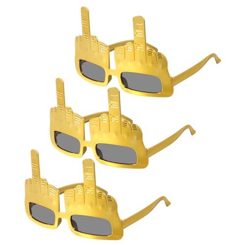 HEALLILY 3 Stück Lustige Brille Karikatur Verrückt Groß Gläser Lustige Halloween-brille Trick-brille Kind Partybrille Junggesellenabschiedsbrille Harry Blau Trendy Golden Stk von HEALLILY