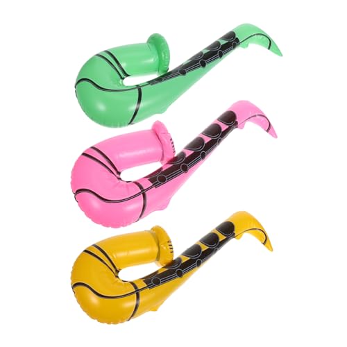 HEALLILY 3-teiliges Aufblasbares Musikinstrument: Saxophon-party-requisiten Für Unterhaltung, Karneval Und Feiertage, Fotoautomaten-dekorationen, Luftballons Für Musik-partygeschenke HEALLILY 3-teiliges Aufblasbares Musikinstrument: Saxophon-party-requisiten Für Unterhaltung, Karneval Und Feiertage, Fotoautomaten-dekorationen, Luftballons Für Musik-partygeschenke von HEALLILY