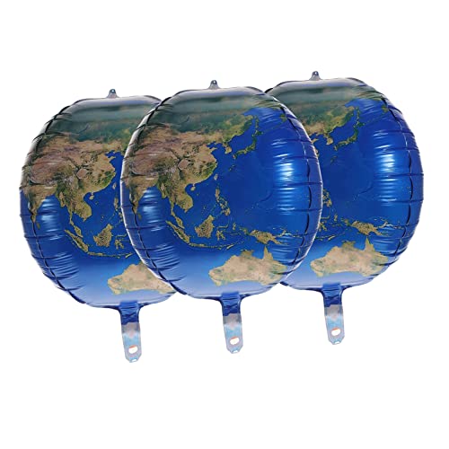 HEALLILY 3 x kugelförmige Aluminiumfolien-Ballons, Globus-Themenparty-Dekorationen für Geburtstage und Abschlussfeiern, selbstdichtend, vielseitige Aufhängemöglichkeiten HEALLILY 3 x kugelförmige Aluminiumfolien-Ballons, Globus-Themenparty-Dekorationen für Geburtstage und Abschlussfeiern, selbstdichtend, vielseitige Aufhängemöglichkeiten von HEALLILY