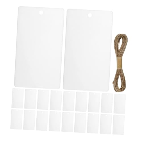 HEALLILY 32 Stück hängende Kunststoff-Etiketten mit Löchern für Küche, Speisekammer, Aufbewahrungsbehälter und Schränke, leere Etikettierschilder für DIY-Organisation, platzsparendes Inventar und HEALLILY 32 Stück hängende Kunststoff-Etiketten mit Löchern für Küche, Speisekammer, Aufbewahrungsbehälter und Schränke, leere Etikettierschilder für DIY-Organisation, platzsparendes Inventar und von HEALLILY