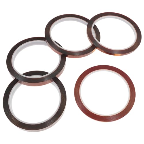 HEALLILY 5 Rollen hitzebeständiges Klebeband Spender Maskierung Transferband für Vinyl Sublimationsband Wärmeband elektrisches Heizband Hochtemperaturklebeband Thermoband Silikon Coffee HEALLILY 5 Rollen hitzebeständiges Klebeband Spender Maskierung Transferband für Vinyl Sublimationsband Wärmeband elektrisches Heizband Hochtemperaturklebeband Thermoband Silikon Coffee von HEALLILY