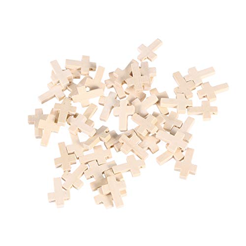 HEALLILY 50 Stück Holzkreuz Anhänger Perlen Männer Frauen Schmuck Zubehör für Handwerk Herstellung HEALLILY 50 Stück Holzkreuz Anhänger Perlen Männer Frauen Schmuck Zubehör für Handwerk Herstellung von HEALLILY