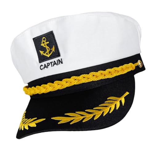 HEALLILY Captain's Captain's Captain's Cap des Marine Captains Hut Boys Matrosenmützen für Bootsfahrer Kappe Kapitänshut zur Dekoration Kostümzubehör Baumwolle Polyester HEALLILY Captain's Captain's Captain's Cap des Marine Captains Hut Boys Matrosenmützen für Bootsfahrer Kappe Kapitänshut zur Dekoration Kostümzubehör Baumwolle Polyester von HEALLILY
