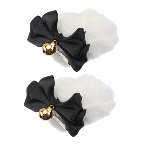 HEALLILY Niedliches Teiliges Bärenohren Haarklammer aus Flauschigem Material Party Haarschmuck Modische Haarspangen für Mädchen und Damen Geeignet für Alltag und Kostümfestivals von HEALLILY
