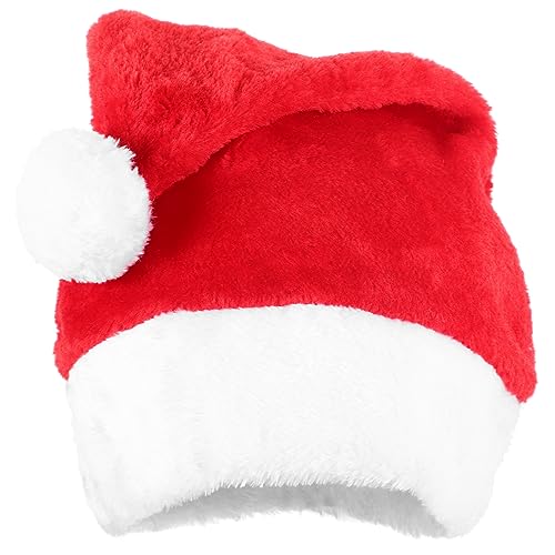 HEALLILY Plüsch-Weihnachtsmütze für Erwachsene, weich, warm, Weihnachtsfeier, Kostüm, Kappe, Unisex, Urlaubszubehör für Männer und Frauen, Plüschmaterial für festliche Cosplay- und Themenpartys von HEALLILY