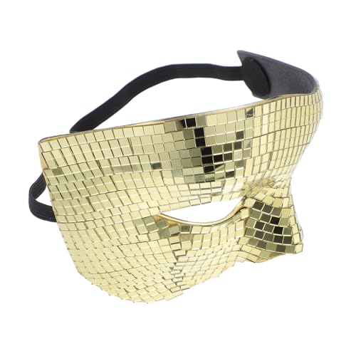 HEALLILY Spiegel Discokugel Halbgesichtsmaske Reflektierende Maskerade Kostüm Zubehör für Halloween Karneval Party Cosplay Leicht Reisefreundlich HEALLILY Spiegel Discokugel Halbgesichtsmaske Reflektierende Maskerade Kostüm Zubehör für Halloween Karneval Party Cosplay Leicht Reisefreundlich von HEALLILY