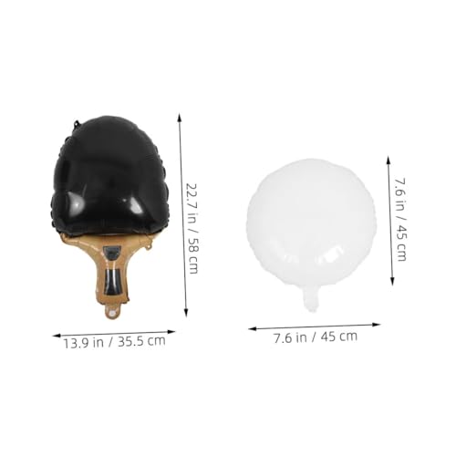 HEALLILY Tischtennis-Ballon-Dekoration mit grün-schwarzen Schläger-Folienballons, weißer Ball, Sport, Geburtstagsparty, Mittelstück für Jungen, Wettbewerb, Foto-Requisiten von HEALLILY