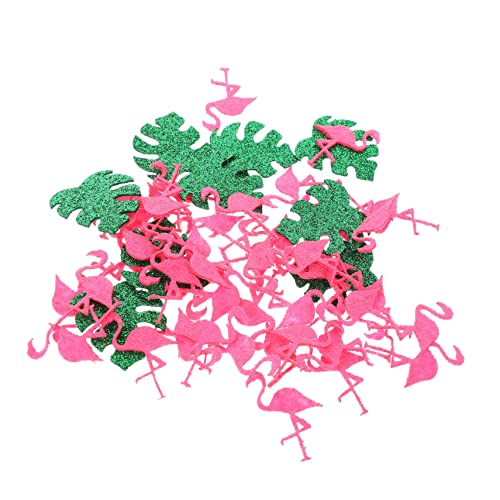 HEALSOPTHY 1 Hawaii Tisch dekoration Konfetti Flamingo-Tischdekoration Hochzeit Dekorationen lei hawaii tischdeko celebration vlies Festivalbedarf Requisiten für das Szenenlayout Nicht gewebt von HEALSOPTHY
