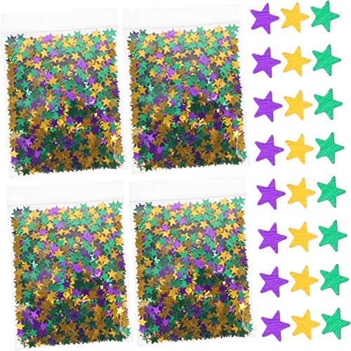 HEALSOPTHY 1 Packung Pentagramm Konfetti karnevalsdekoration fasching dekoration geburtstagsdekoration Sterne Glitzer-Sterntisch Konfetti-Geburtstagsparty Pailletten zum Basteln Plastik von HEALSOPTHY