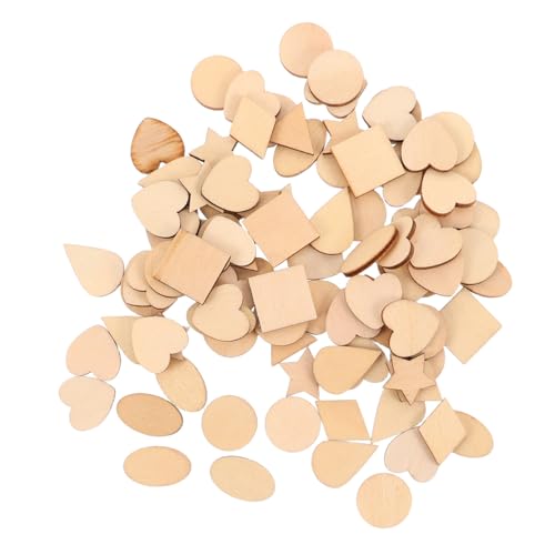HEALSOPTHY 1 Packung Unbehandelte Holzausschnitte, Blanke Runde, Quadratische Und Ovale Scheiben in Wassertropfenform, Holzverzierung Für Kinder, Malen, Heimdekorationen, Basteln HEALSOPTHY 1 Packung Unbehandelte Holzausschnitte, Blanke Runde, Quadratische Und Ovale Scheiben in Wassertropfenform, Holzverzierung Für Kinder, Malen, Heimdekorationen, Basteln von HEALSOPTHY