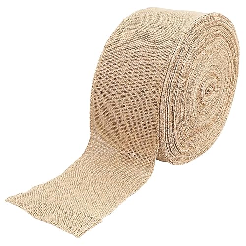 HEALSOPTHY 1 Rolle Juteband Natürliches Dekoband für Diy Projekte Party und Hochzeitsdekoration Vintage Geschenkband Einfach Gestalten für Bastelarbeiten von HEALSOPTHY