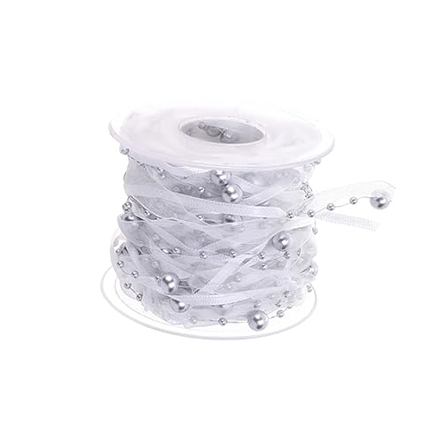 HEALSOPTHY 1 Rolle Kranzband Basteln Perlen Blumensträuße Handgefertigt Verdrahtetes Band Rustikal Partydekorationen Einladen Stoff Zerknittert Hochzeitsdekor Gang Silver HEALSOPTHY 1 Rolle Kranzband Basteln Perlen Blumensträuße Handgefertigt Verdrahtetes Band Rustikal Partydekorationen Einladen Stoff Zerknittert Hochzeitsdekor Gang Silver von HEALSOPTHY