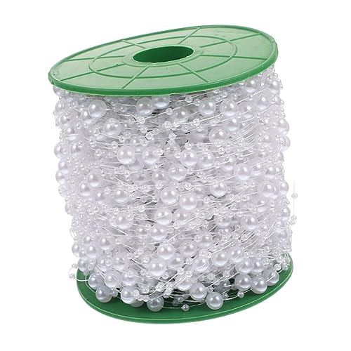 HEALSOPTHY 1 Rolle Perlenkette Künstliche Perlen für Hochzeiten Diy Bastelarbeiten und Partydekoration Robuste und Perlenschnur für Tischarrangements und Bouquets von HEALSOPTHY