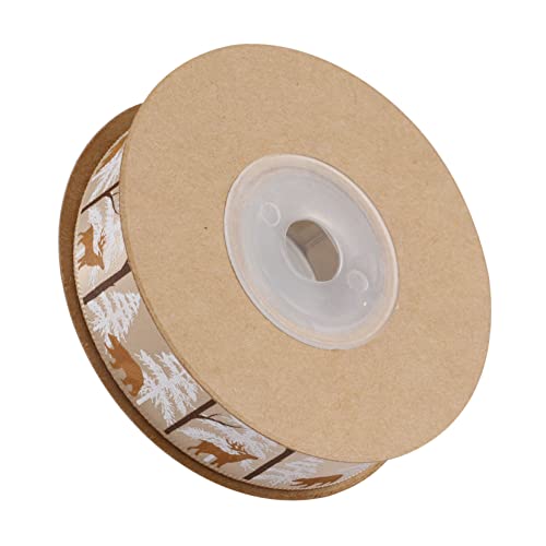 HEALSOPTHY 1 Rolle Schleife Dekoration Bänder zum Verpacken die Schild Stichworte groß ribbon bandfeile weihnachtsdeko weihnachtsdeko Verpackungsband Weihnachtsband Polyester Brown von HEALSOPTHY