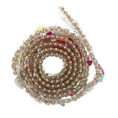 HEALSOPTHY 1 Rolle Strassband Dekorative Diy Rhinestone Ribbon für Kleidung Taschen Hochzeit mit Bunten und Goldperlen Vielseitig Einsetzbar HEALSOPTHY 1 Rolle Strassband Dekorative Diy Rhinestone Ribbon für Kleidung Taschen Hochzeit mit Bunten und Goldperlen Vielseitig Einsetzbar von HEALSOPTHY