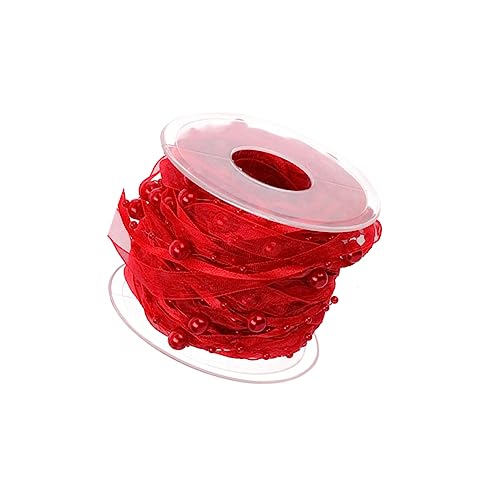 HEALSOPTHY 1 Rolle dekoratives Perlenband Braut Band für Bouquet wickeln Blumen Hochzeitsdekoration Zierband Hochzeitsgangläufer Perlenbänder basteln Kranzband basteln rot HEALSOPTHY 1 Rolle dekoratives Perlenband Braut Band für Bouquet wickeln Blumen Hochzeitsdekoration Zierband Hochzeitsgangläufer Perlenbänder basteln Kranzband basteln rot von HEALSOPTHY