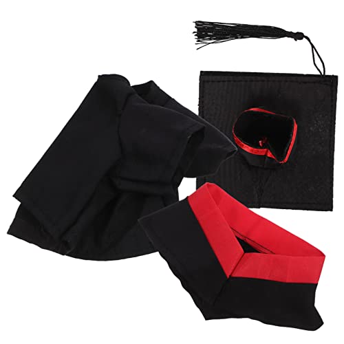HEALSOPTHY 1 Satz Abschlussanzugsspielzeug Kindergartenabschluss plüsch Puppe abschluss Hut Kleidung puppenkleidung Puppen Kleidung Abschlusskappe und -Kleid für Plüschpuppen Puppenanzug von HEALSOPTHY