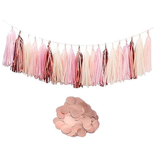 HEALSOPTHY 1 Satz Confetti Set Hochzeitsfeierlieferungen Hochzeitskonfetti Konfetti Aus Papier Konfetti Bunte Quaste von HEALSOPTHY